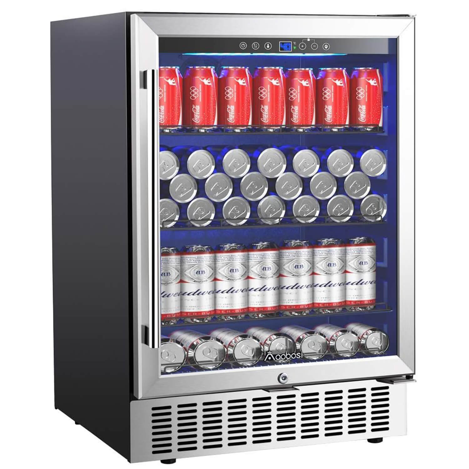 Aaobosi 25 in. 2.4 cu. ft. Mini Refrigerator in Black with Wi-Fi